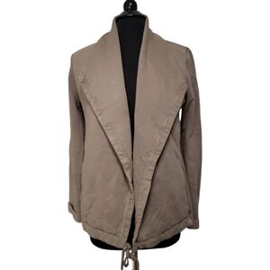 James Perse Standard Open Front Jersey Knit Jacket Size 2